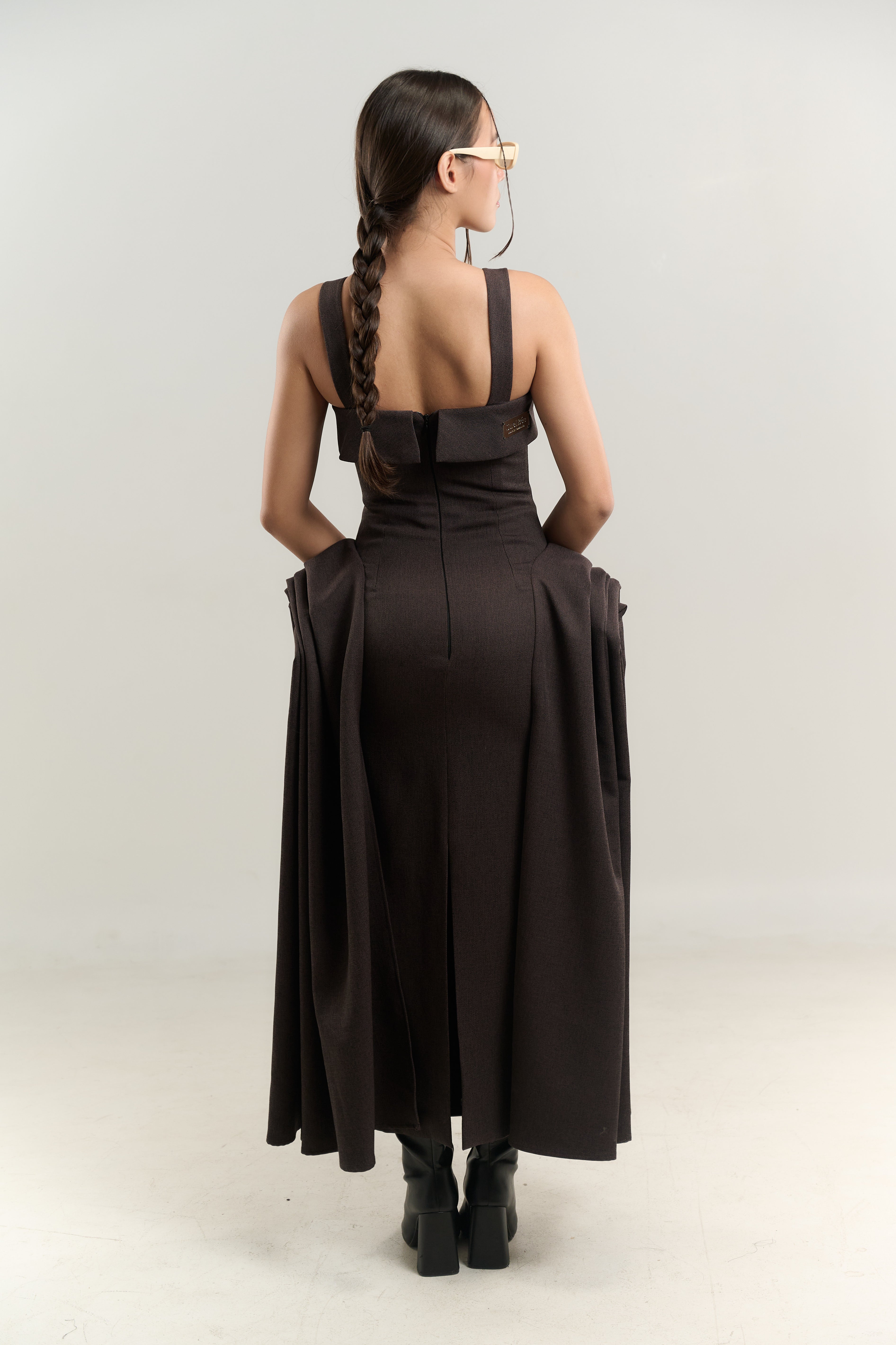 BROWN DOUBLE CHEST DOUBLE LAYER