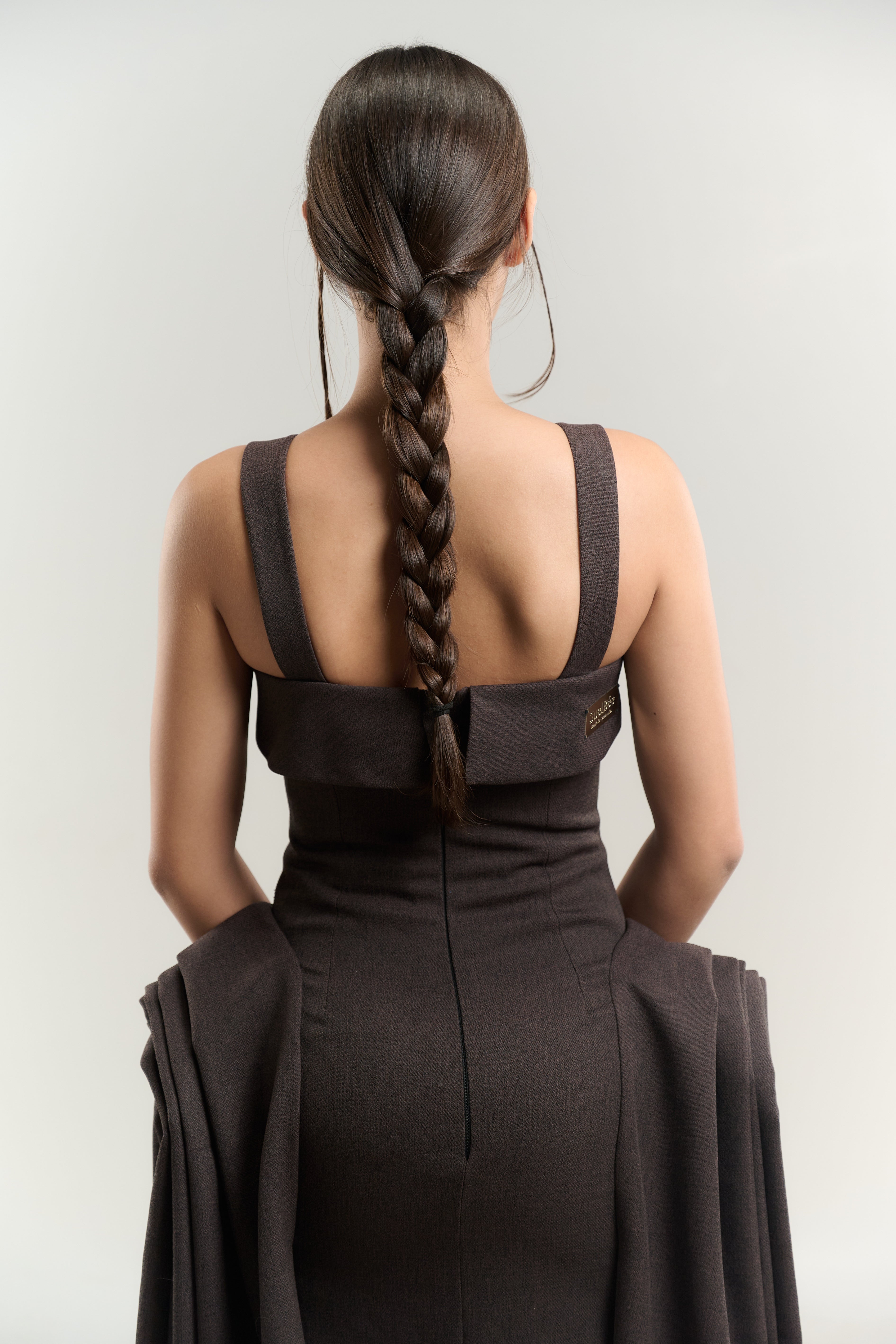 BROWN DOUBLE CHEST DOUBLE LAYER