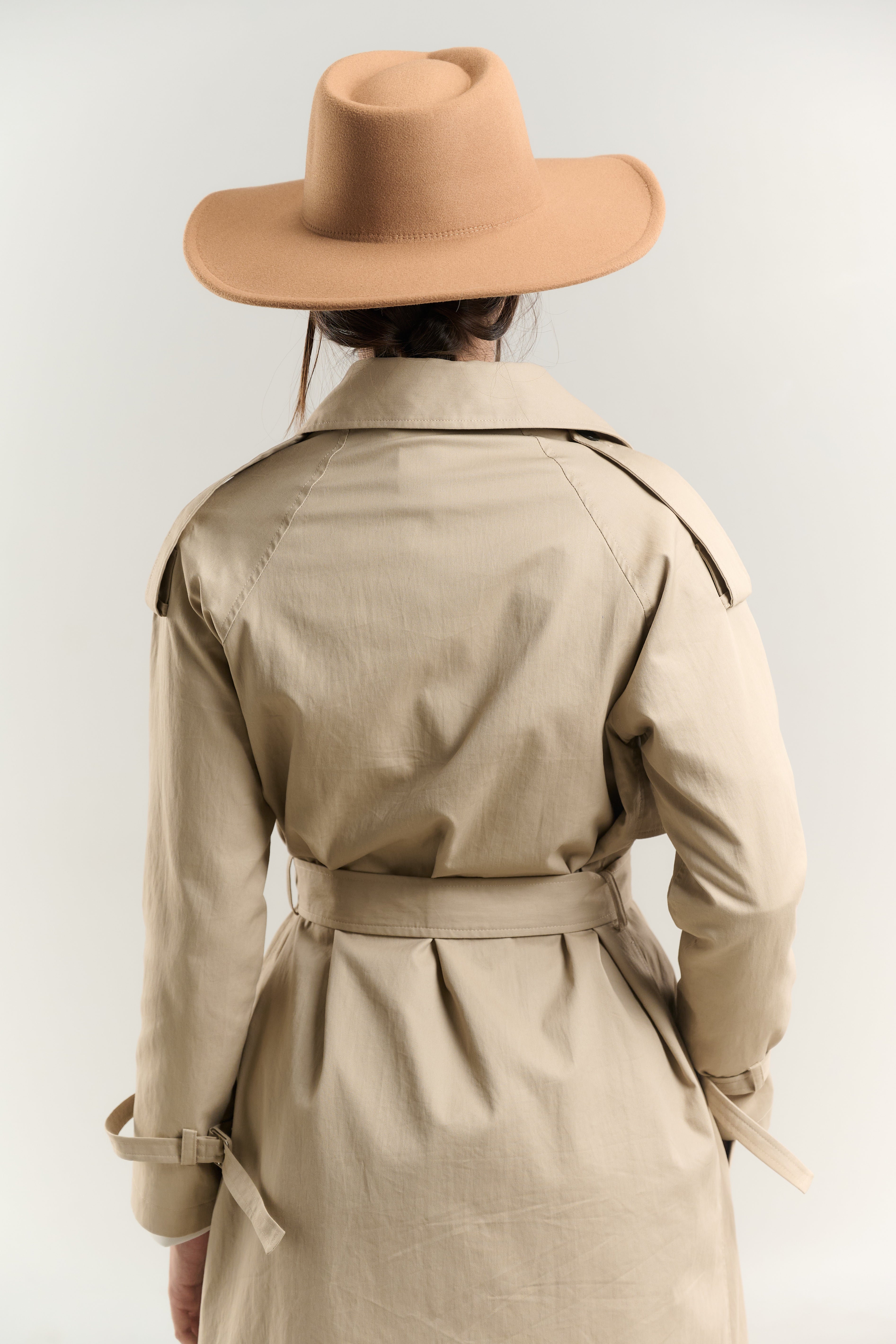 TRENCH COAT WITH TRENCH SKIRT DOUBLE BREASTED WHITE SHIRT