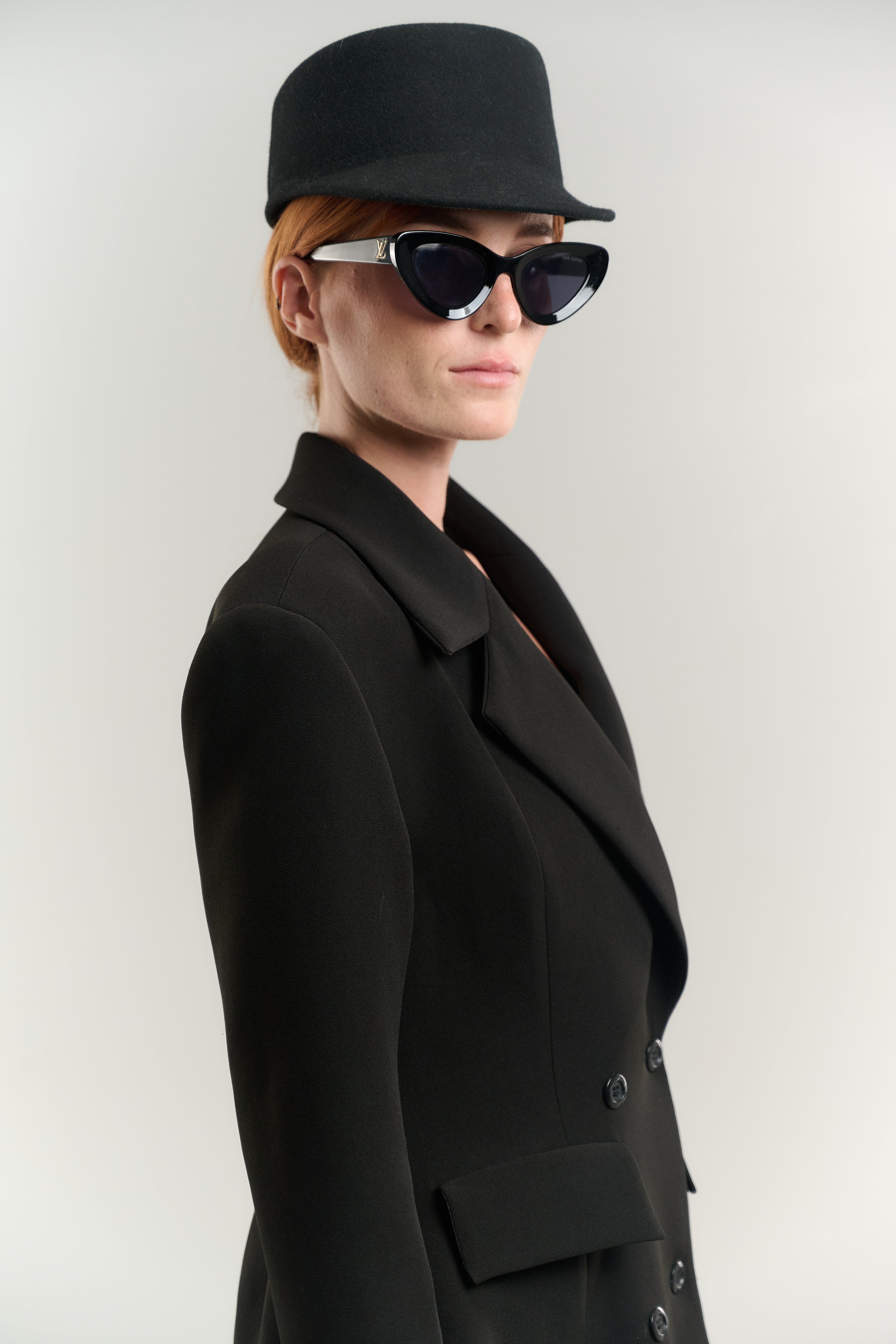 PRINCESS SWING COAT BLAZER JETTED POCKETS WITH FLAP DOUBLE BREASTED